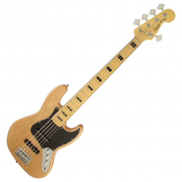 Squier Vintage Modified Jazz Bass V 5-String, Natural | Gear4music
