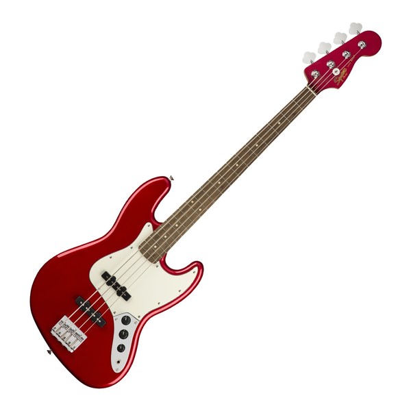 Squier Contemporary Jazz Bass LRL, Metallic Red at Gear4music