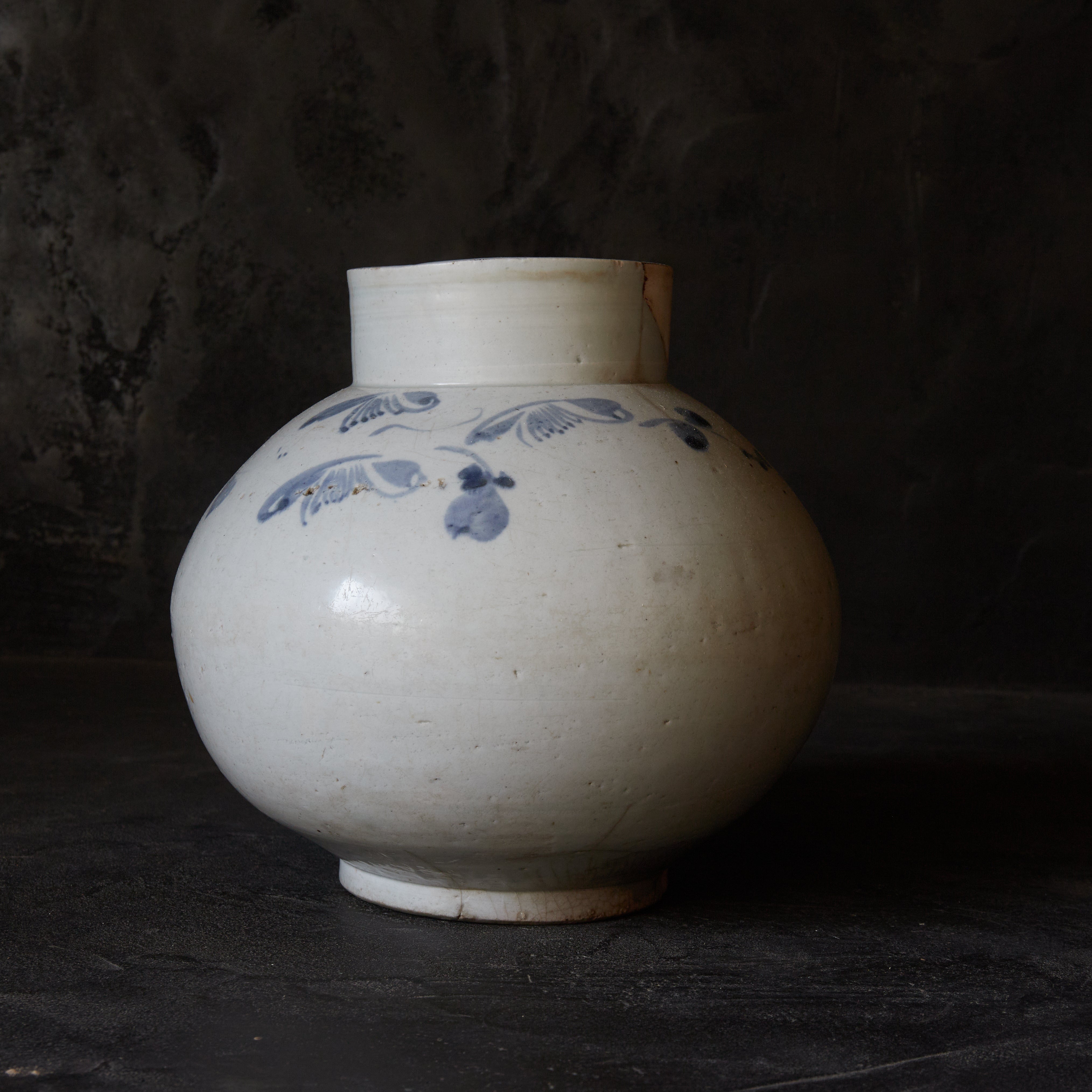 李朝 白磁青花草文壺（1392–1897CE） | 入蘆花（ロカニイル）