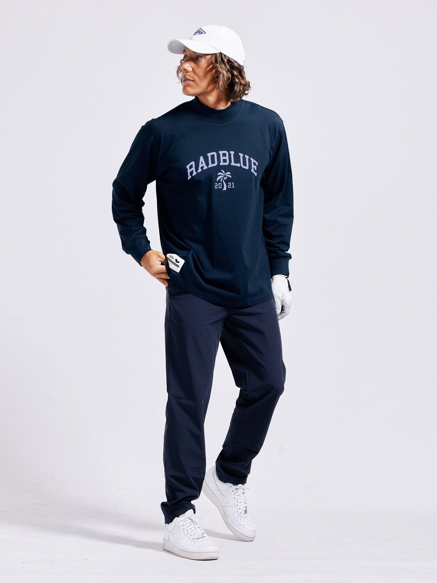 DrySilkyCotton モックネックロングスリーブ