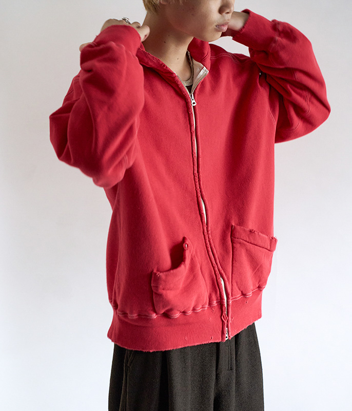 ANCELLM ZIP UP HOODIE [RED] - Fresh Service NECESSARY or