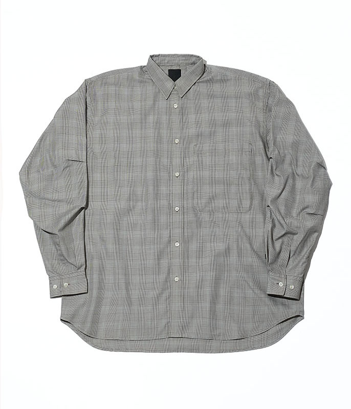 DAIWA PIER 39 TECH REGULAR COLLAR SHIRT L/S GLEN CHECK [BEIGE