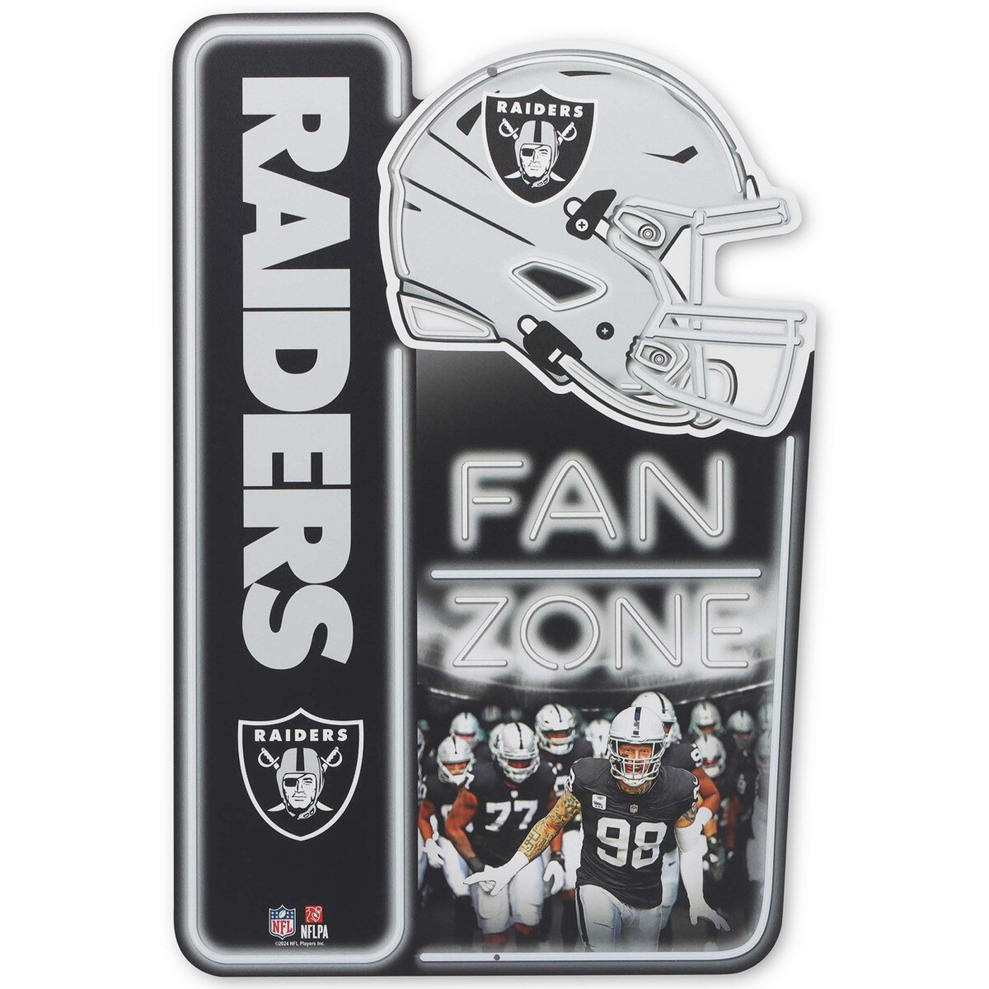 RAIDERS 20X13 FAN ZONE METAL WALL SIGN