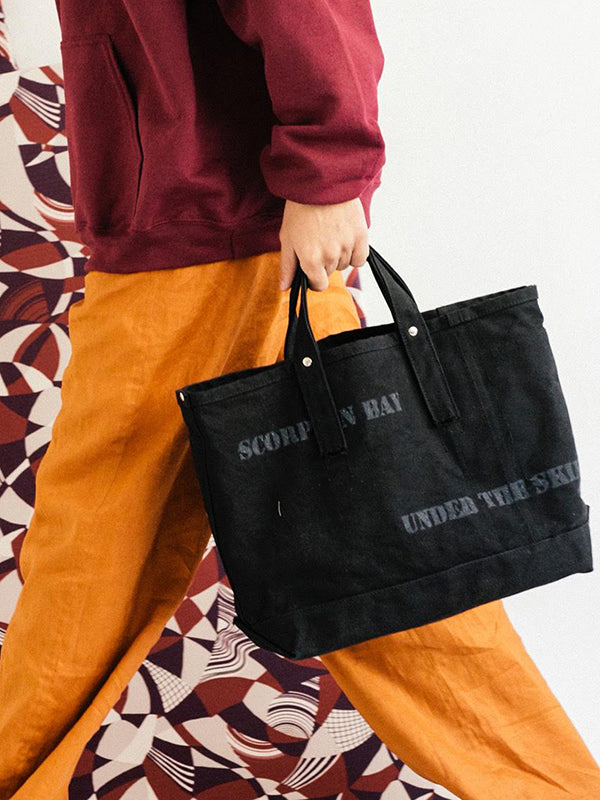 Under the Skin ステンシルショルダーキャンバストートバッグ – renoise