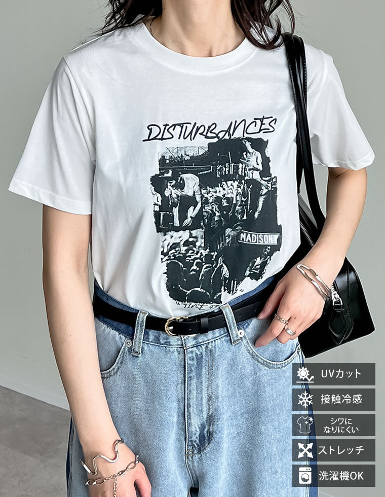 モノトーンロックバンドTシャツ - トップス通販 | 人気レディース