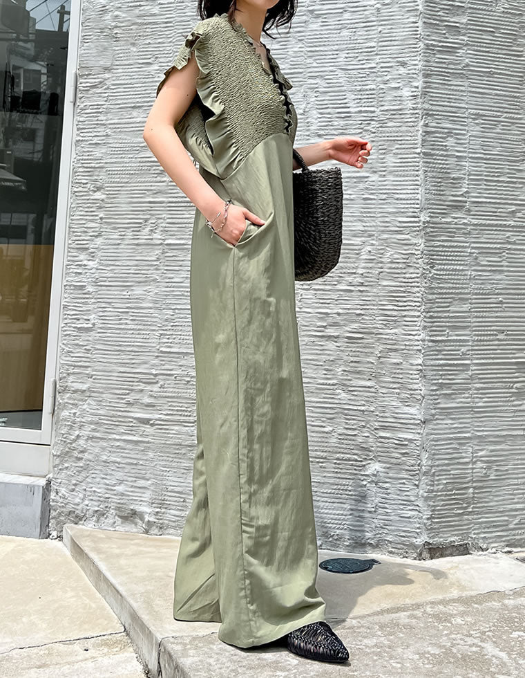 ドライタッチ深Vネックオールインワン - オールインワン通販 | 人気