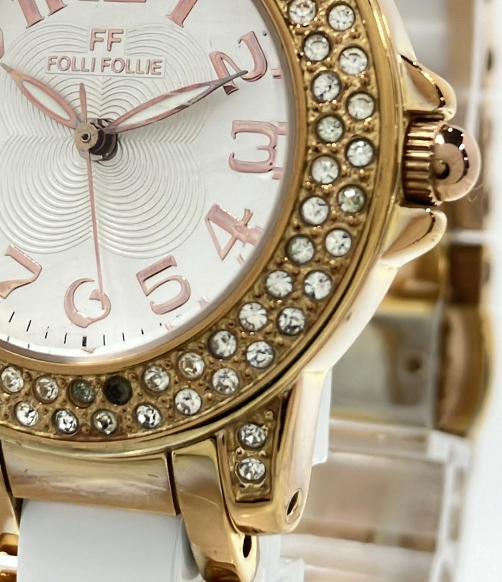 フォリフォリ ③-41 602 FolliFollie腕時計 クオーツ シルバー w