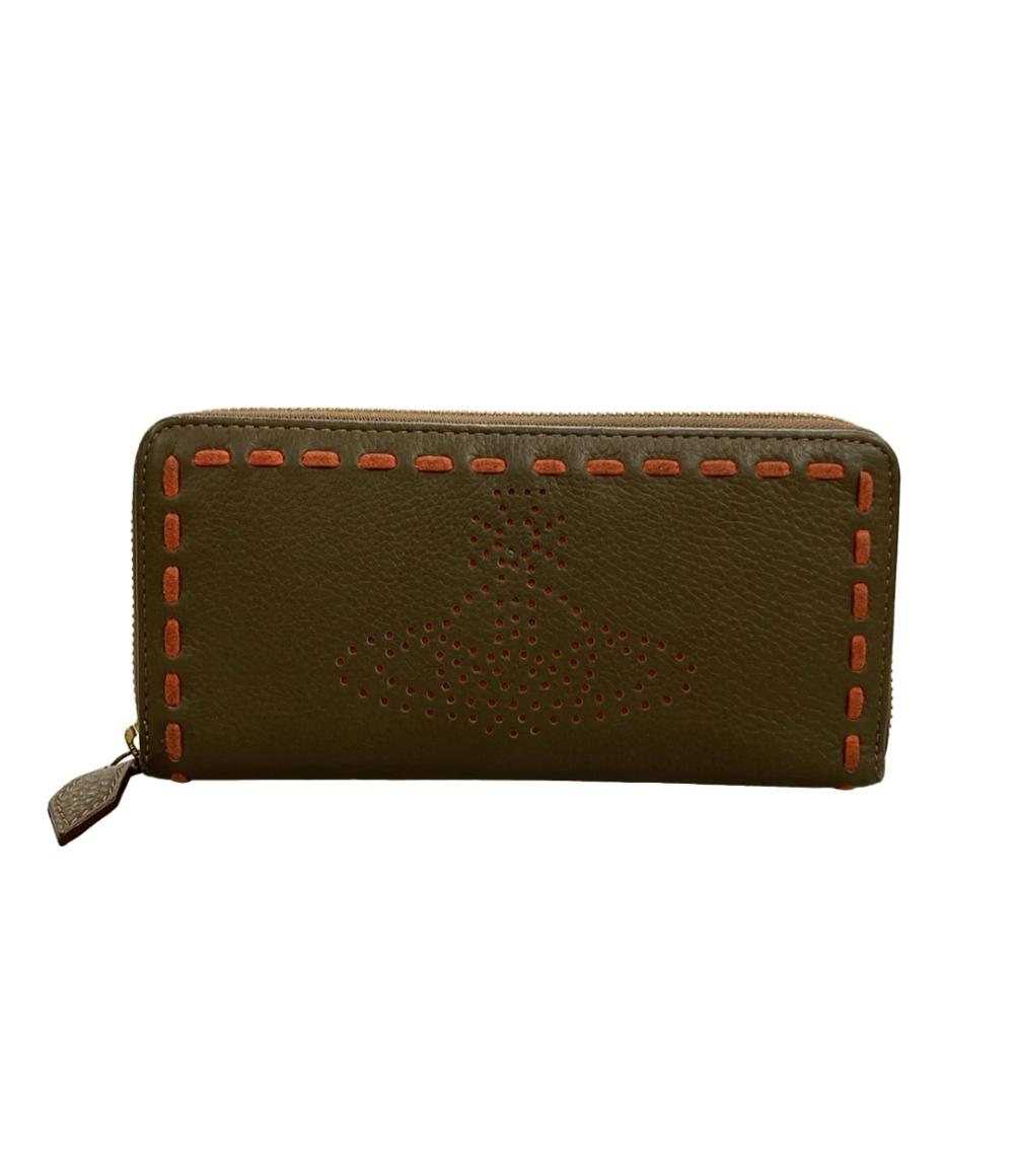 Vivienne Westwood ラウンドファスナー長財布 レザー レディース