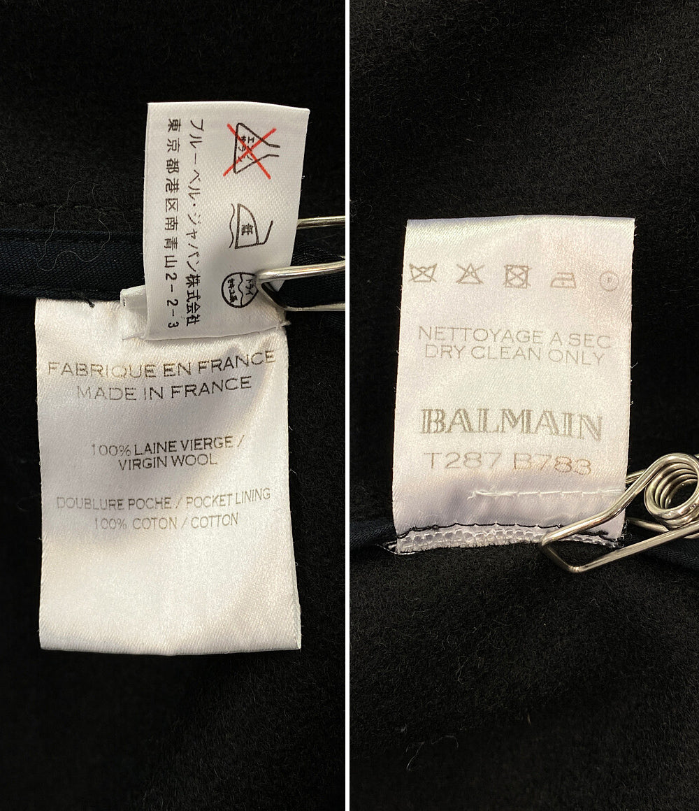 バルマン ナポレオンコート ブラック メンズ SIZE 46 BALMAIN
