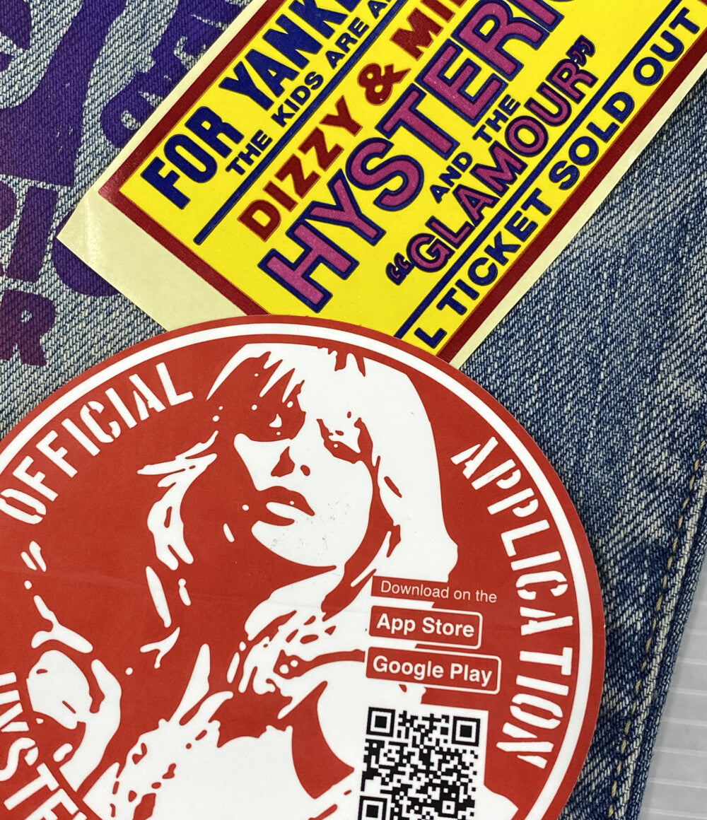 ヒステリックグラマー 美品 デニムパンツ スタッズガールプリント