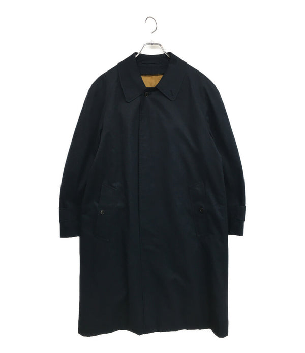 Burberrys ステンカラーコート 裏地チェック ネイビー メンズ SIZE