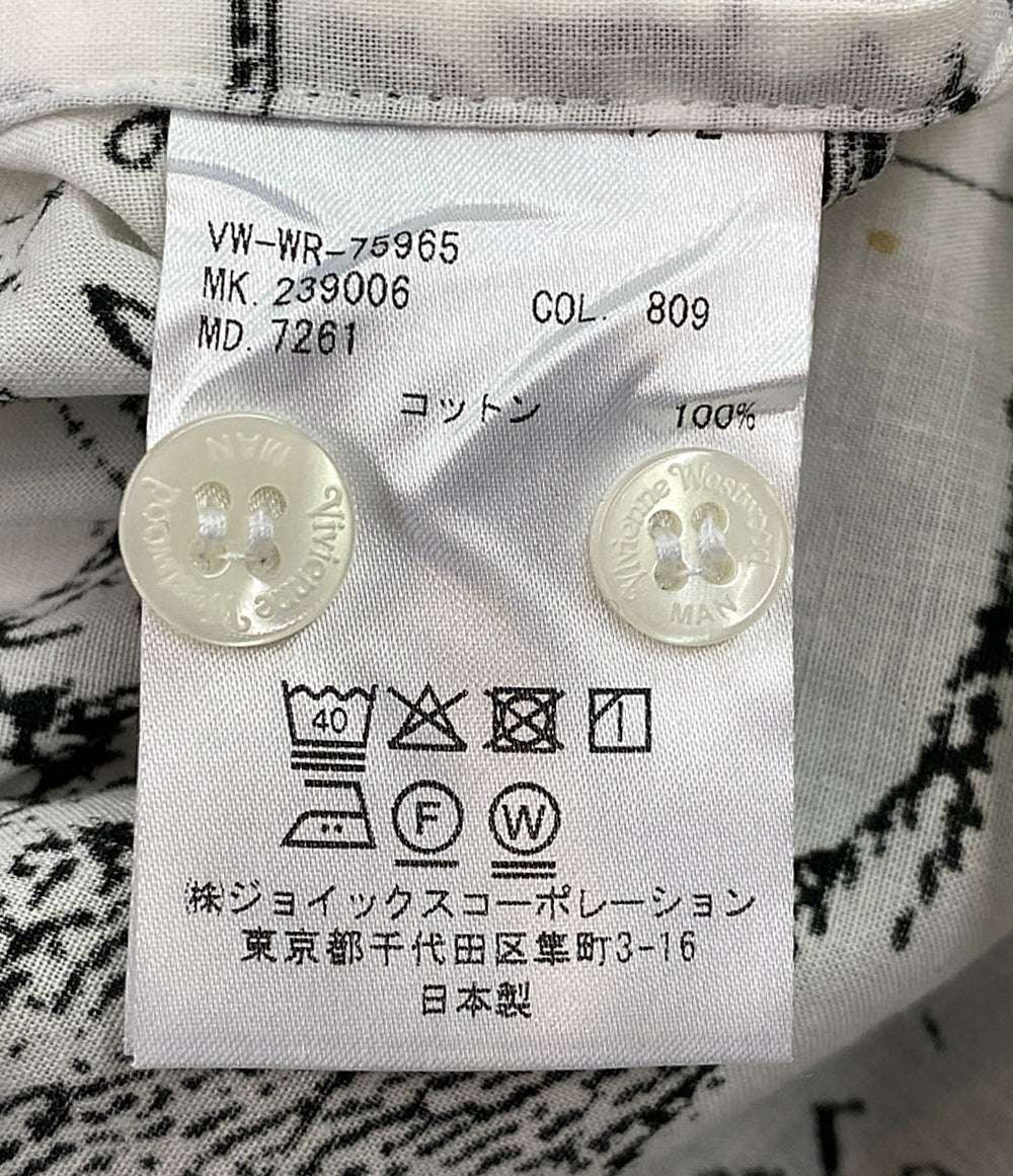 ヴィヴィアンウエストウッド 長袖シャツ 総柄 メンズ SIZE 46 VIVIENNE