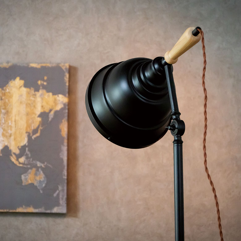 フロアライト スタンドライト 高さ調節 電球付き W 40 × D 28 × H 186