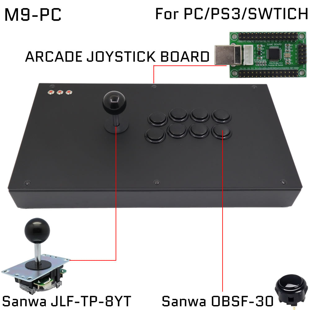 FightBox Arcade M9 Fight Stick for PC/PS/Xbox/Switch | FightBox