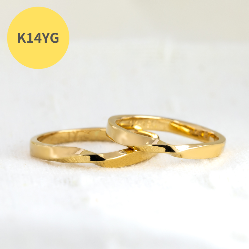 K14YGペアリング04 | 手づくり結婚指輪・婚約指輪ならringram（リング