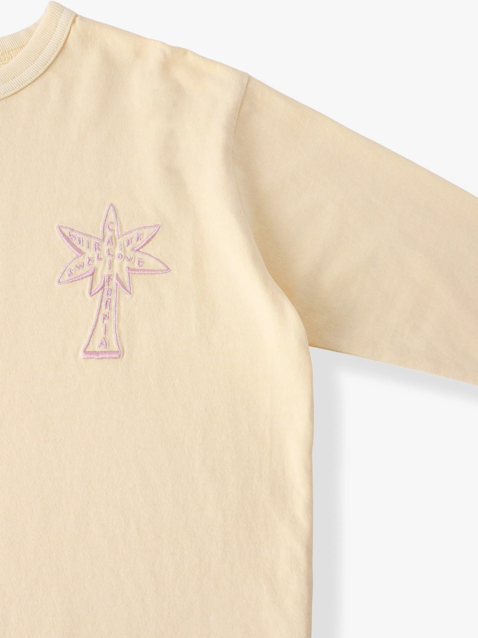 パームツリー ロングスリーブ ティー（イエロー/グレー/100-140cm