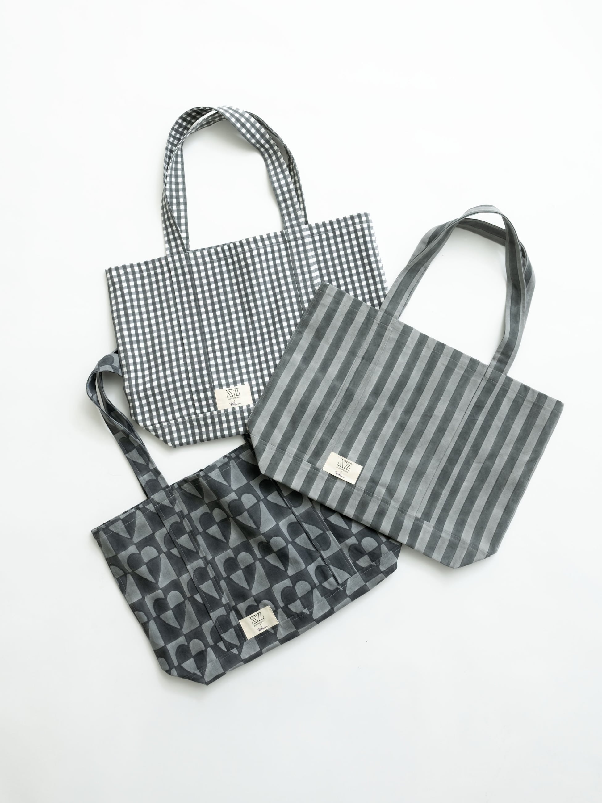 スモール トートバッグ（ワイドストライプ）｜SZ BLOCKPRINTS