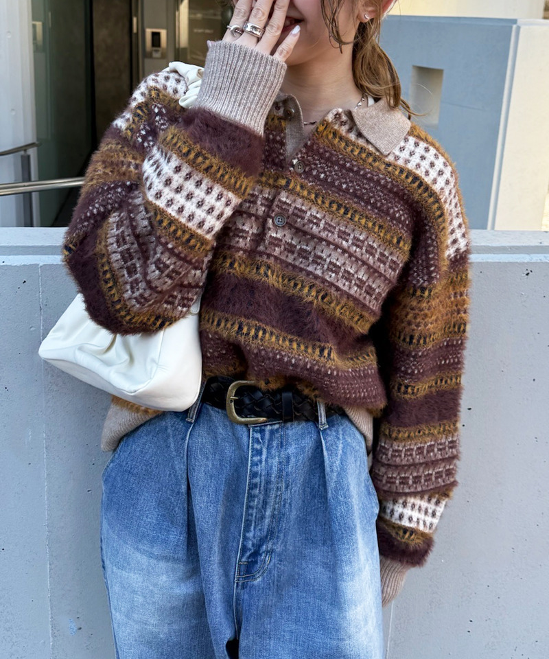 USEDジャガードニット｜DOUBLE NAME ダブルネーム 商品詳細