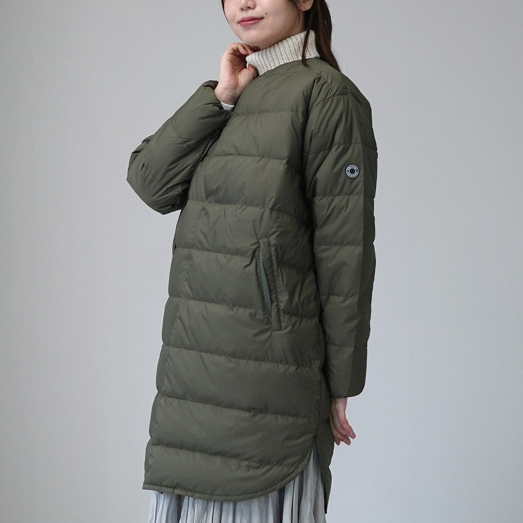 ORCIVAL（オーシバル） ラウンドネック ロング ダウンコート