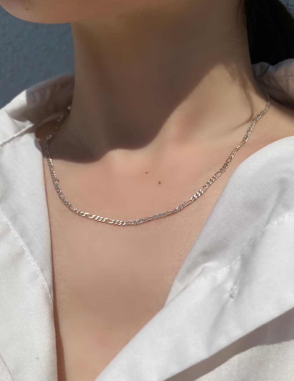 フックチェーンネックレス シルバー925 – 金属アレルギー対応の