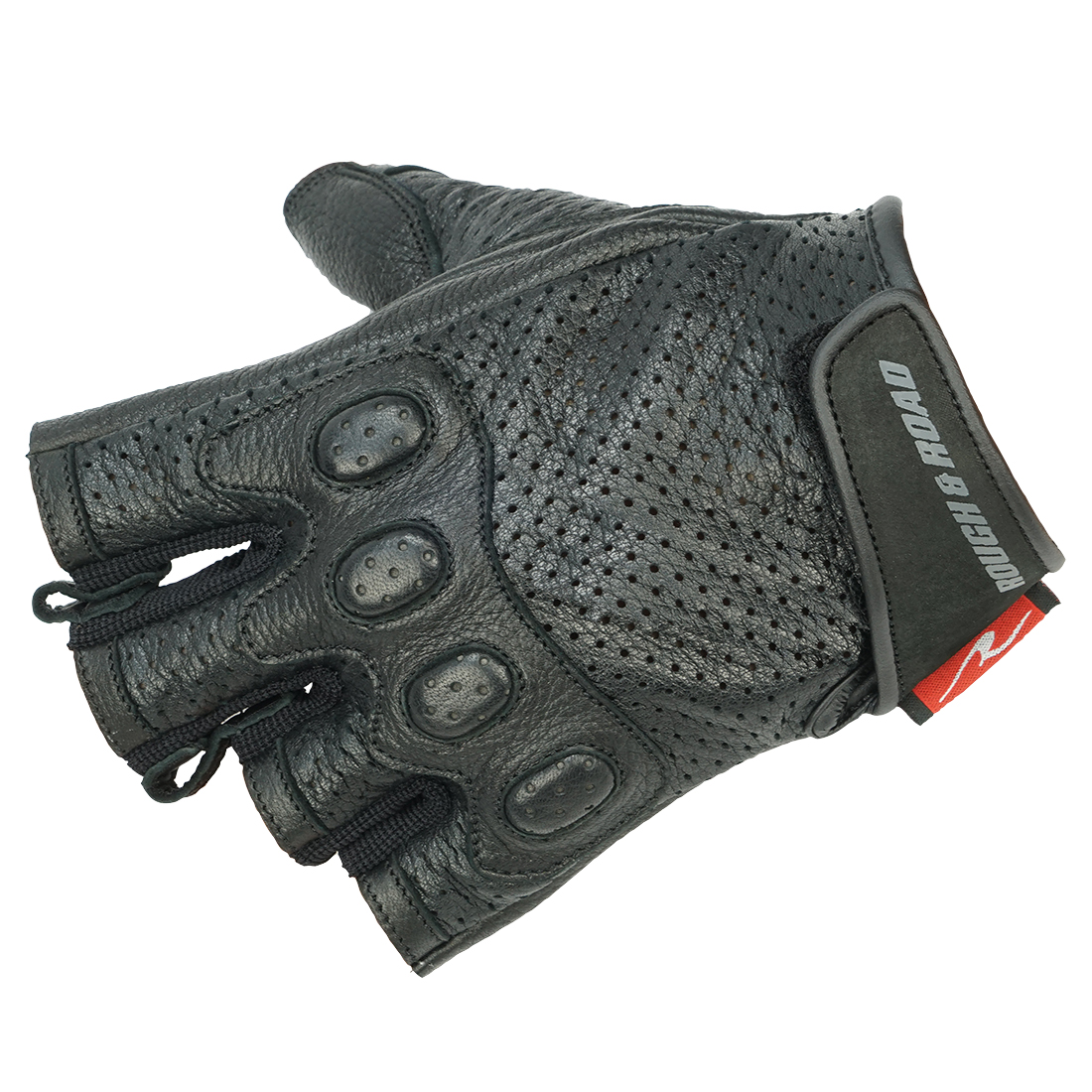 RR8361 パンチングレザーハーフフィンガーグローブDS | ラフ＆ロード