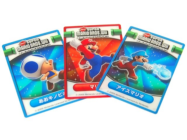 カラフルなプラスチックカード付き！「NewスーパーマリオブラザーズWii
