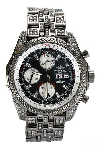 18kt. Limited Edition Breitling Bentley GT Diamond Watch 8/10 sold