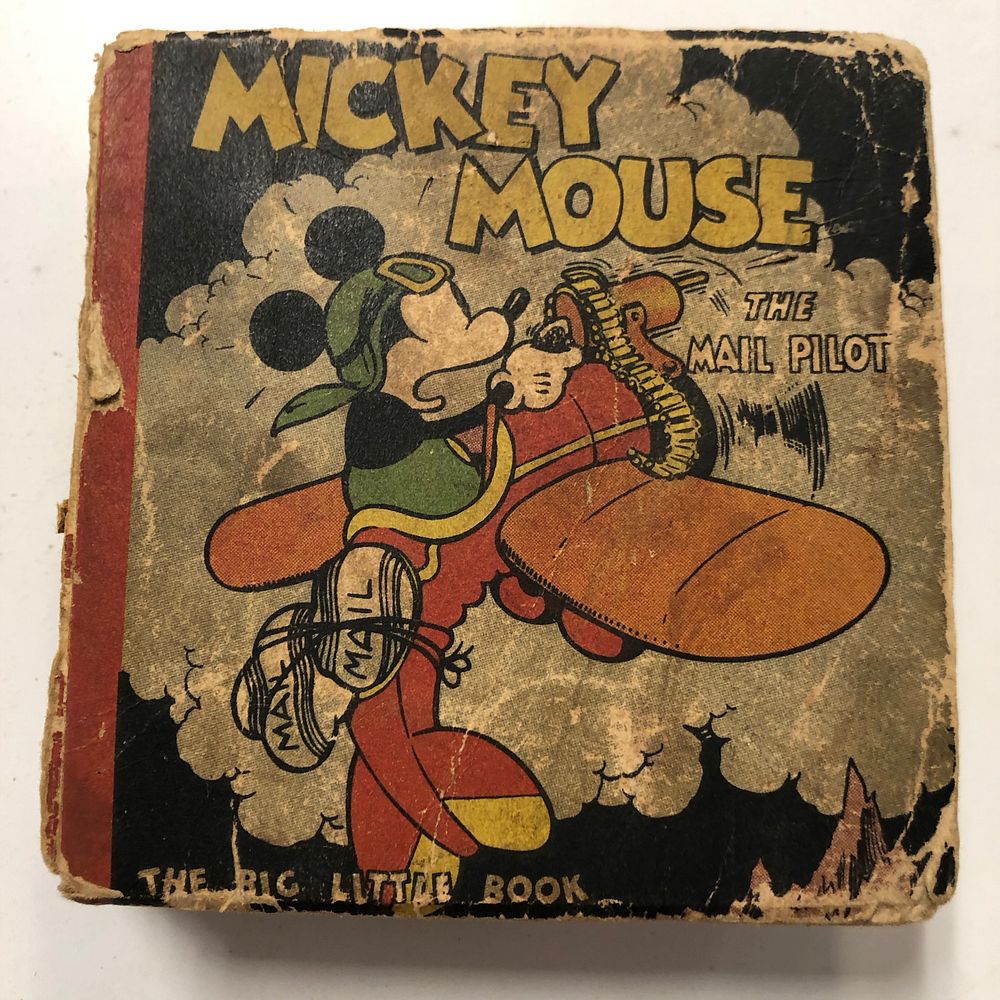 Mickey Mouse the Mail Pilot, BIG LITTLE BOOK, RARE 1933 1st