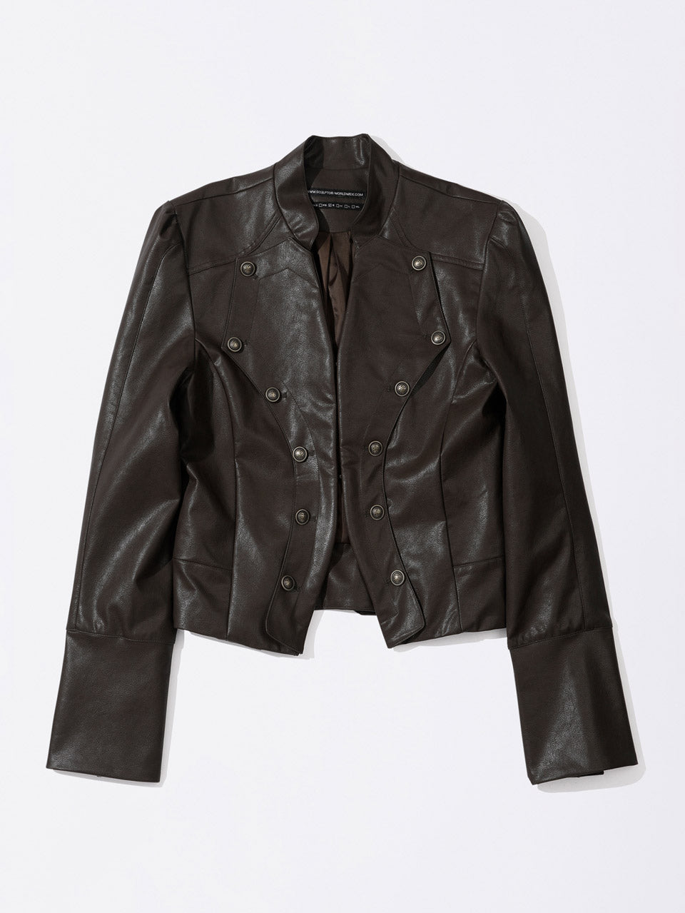 Napoleon Eco Leather Jacket Matte Brown – SCULPTOR JAPAN