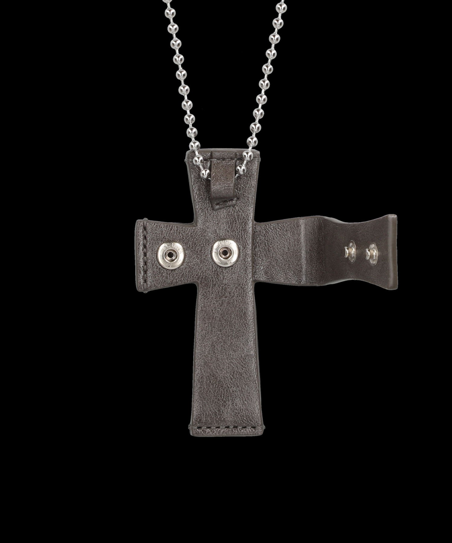 Cross Leather Strap Wallet Charcoal – SCULPTOR JAPAN