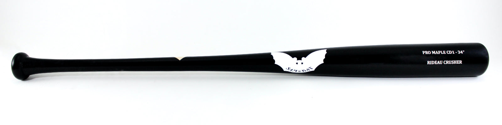 Sam Bat - CD1-Stock / All Black (White) - Maple Wood Baseball Bat