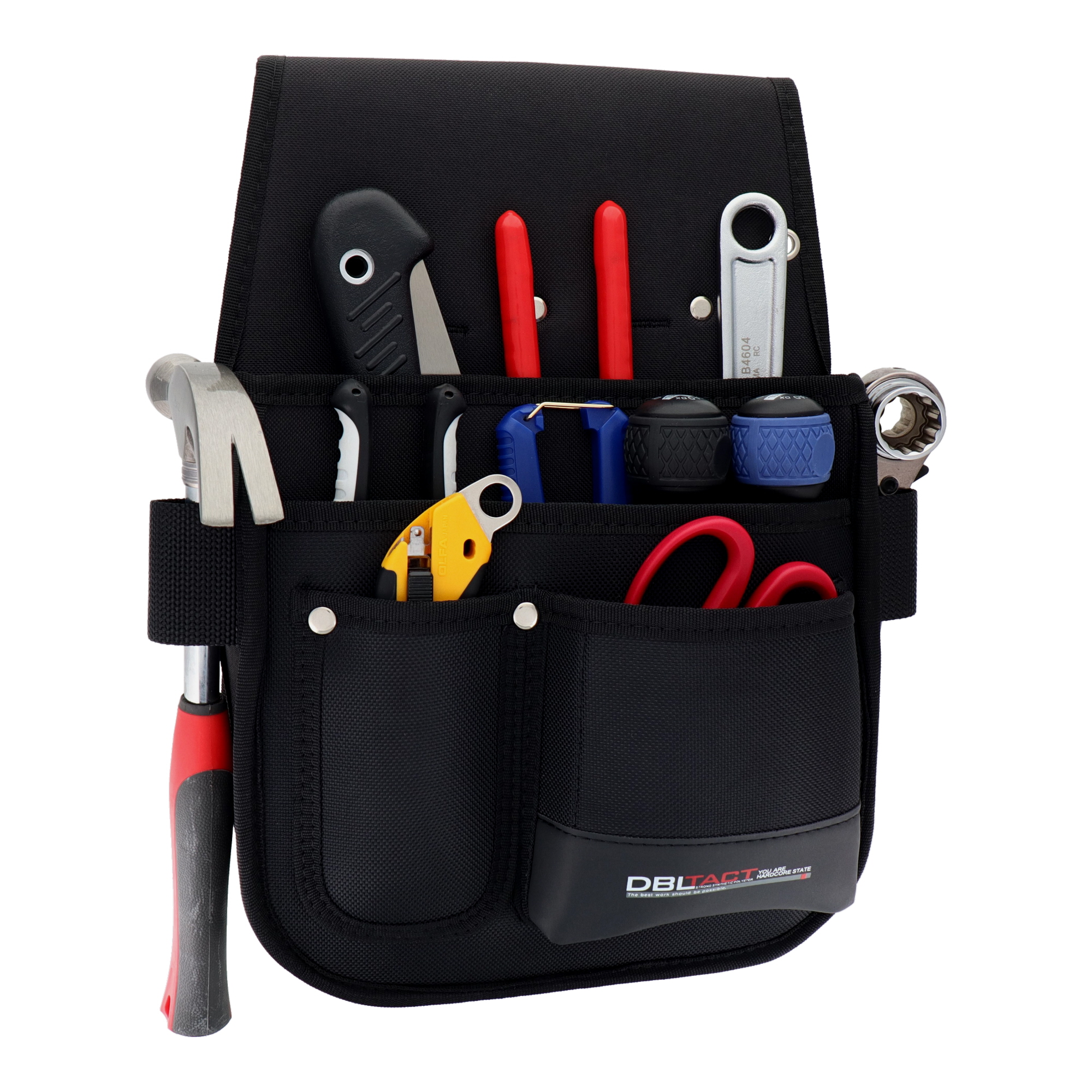 DT-07-BK 作業ベルト・収納袋 釘袋 釘袋 2段（240mm/180mm） ブラック