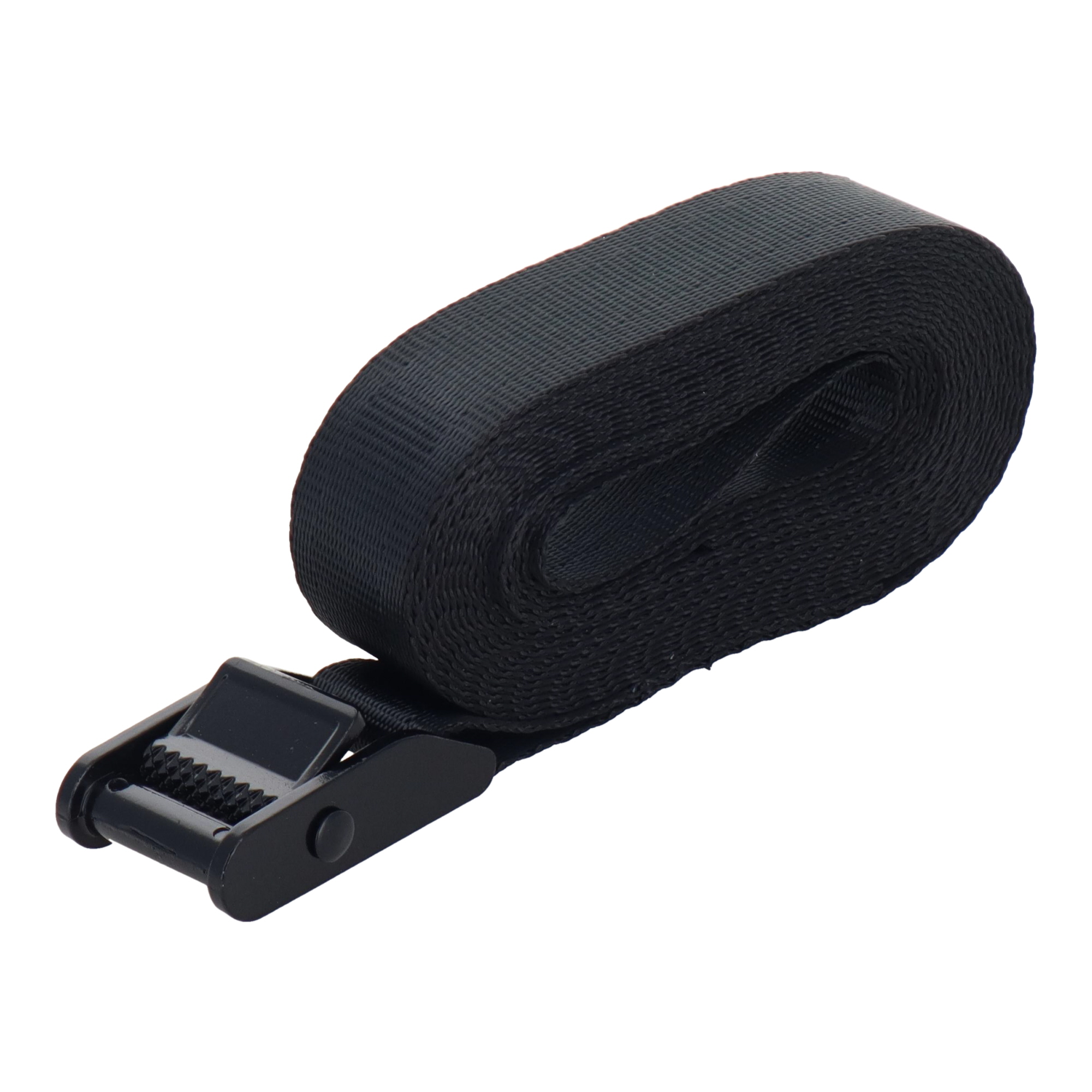 TCB-6BK 荷役 荷締機 バックル式荷締カラーベルト 6m×25mm ブラック