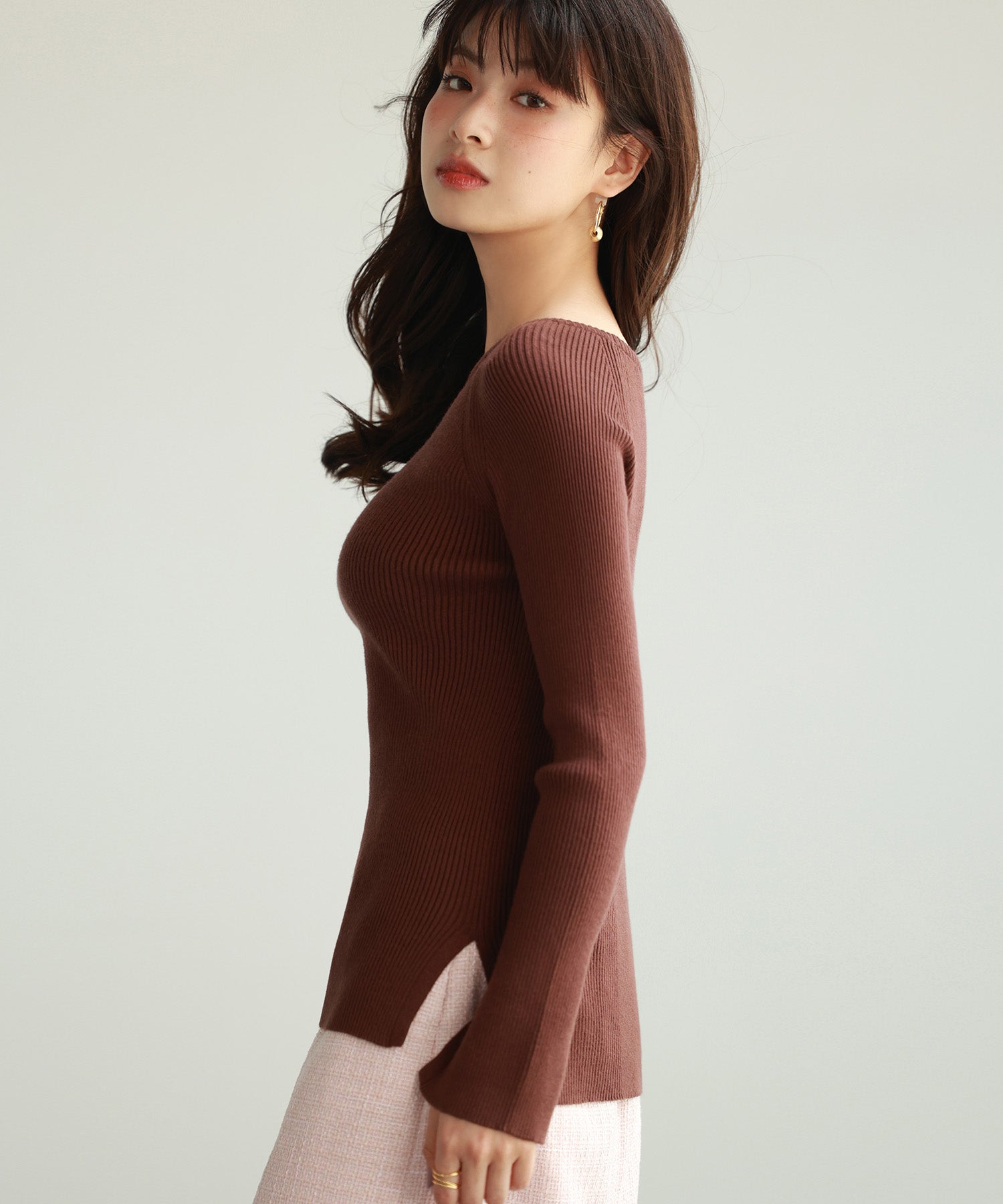 大定番リブニットプルオーバーsdpxyf7038 ブラウン – [公式]SAISON DE