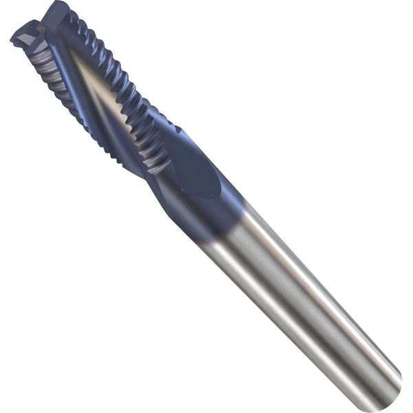 超硬ラフィングエンドミル 3~4枚刃/2D刃長/ファインピッチ/TiAlN