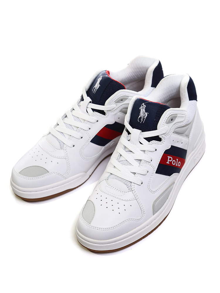 POLO RALPH LAUREN (ポロ ラルフローレン) レザー ロゴ スニーカー
