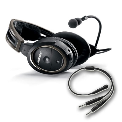 Bose A20® Aviation Headset + Flex Cable ANR Aviation Headset w