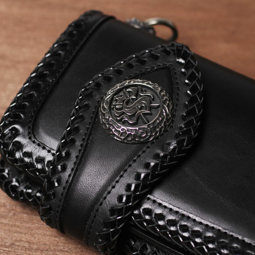 バイカーズウォレット05 カウレザー ブラック（牛革）│メンズ革小物