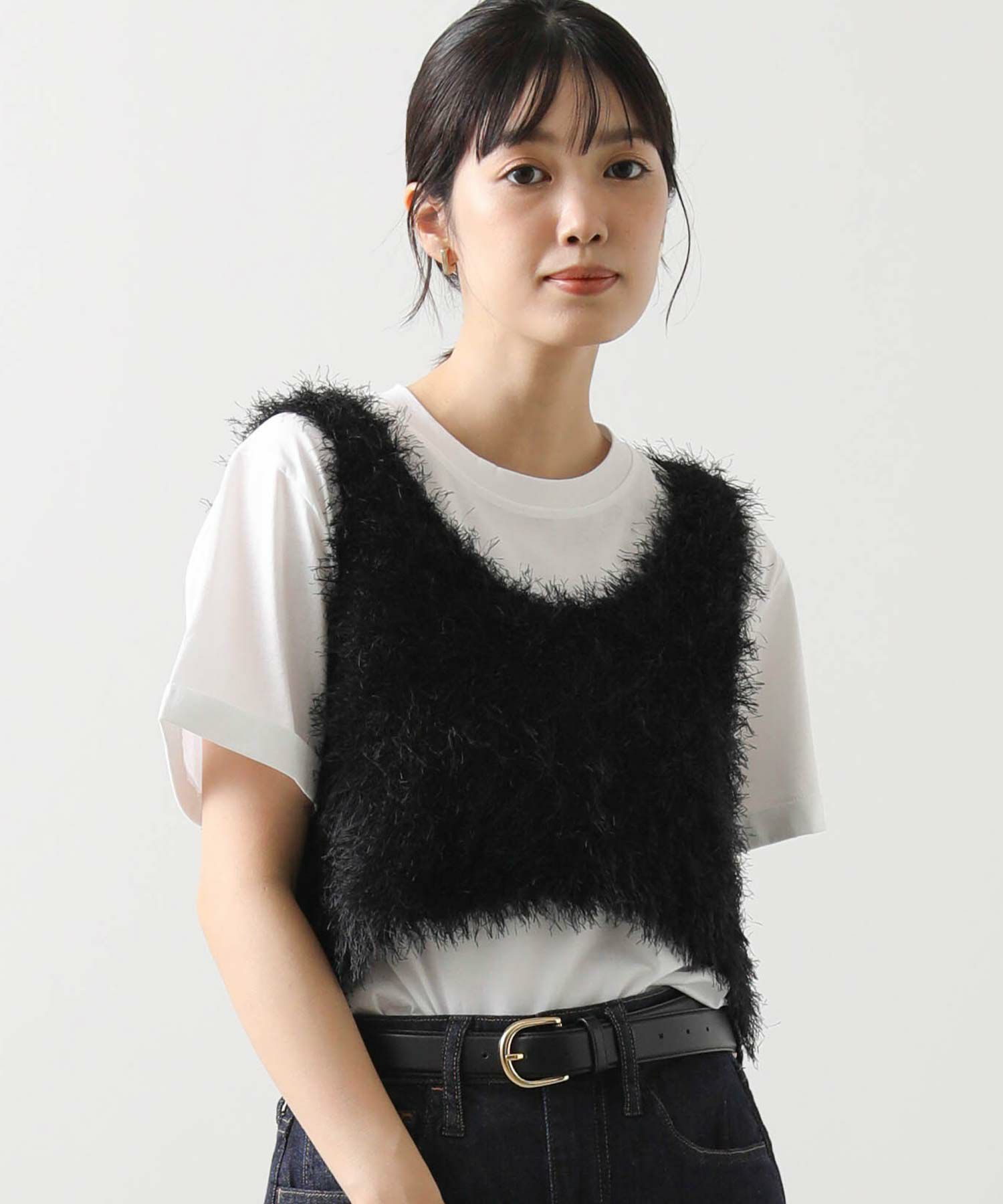 Gready Brilliants.シャギーショートベスト | SEKIMIKI Online