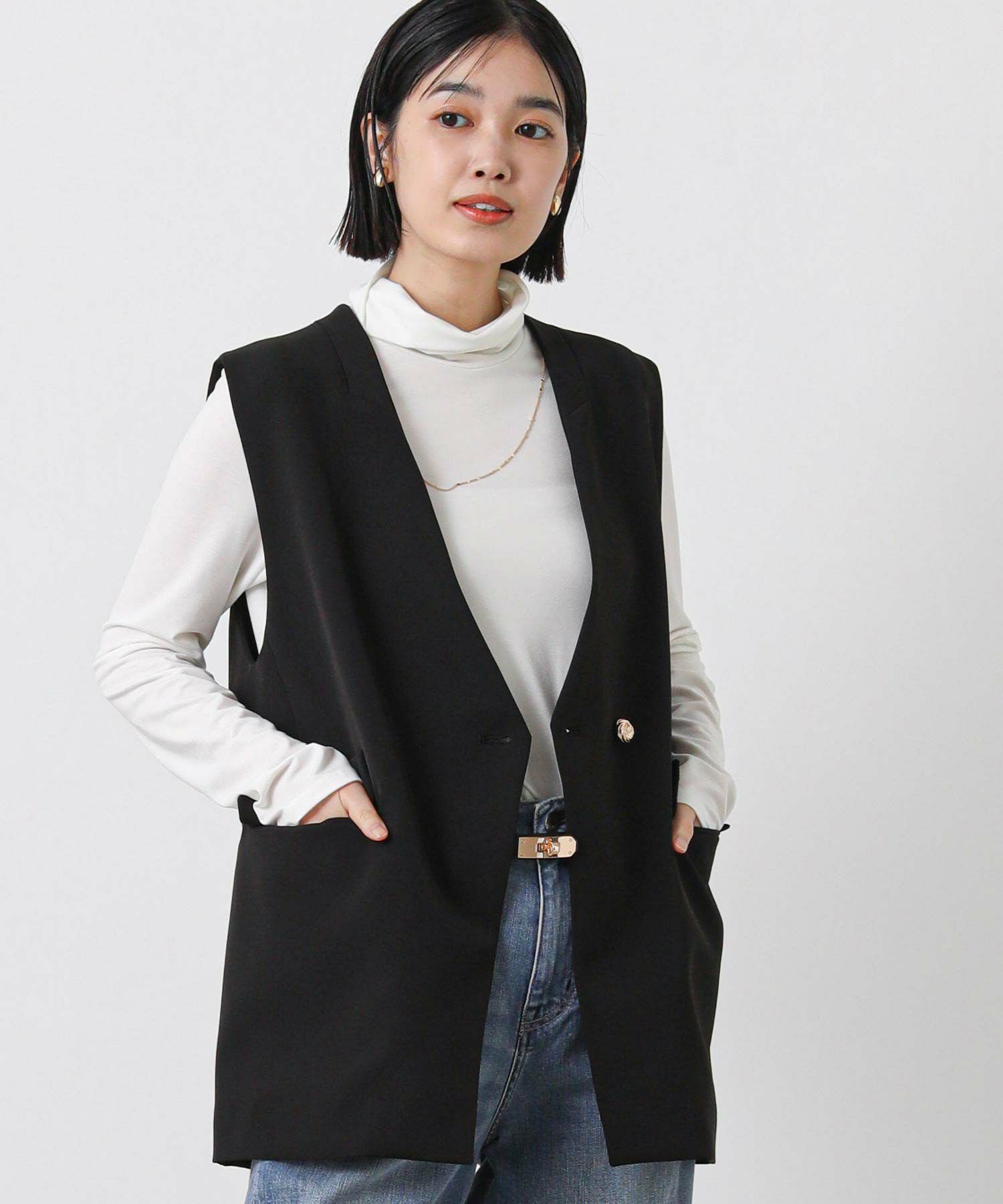 Gready BrilliantダブルクロスミディVベスト | SEKIMIKI Online