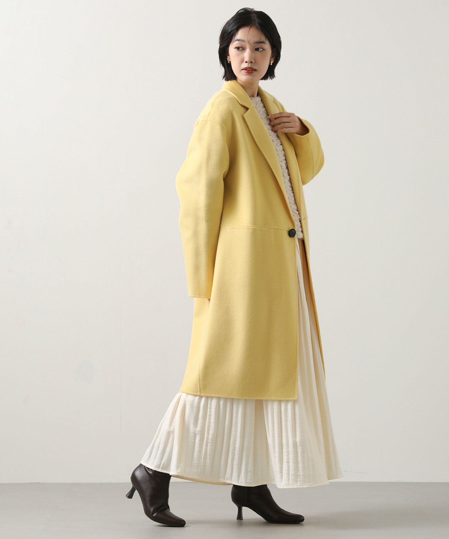 Gready Brilliantダブルフェイスロングテーラードコート | SEKIMIKI Online