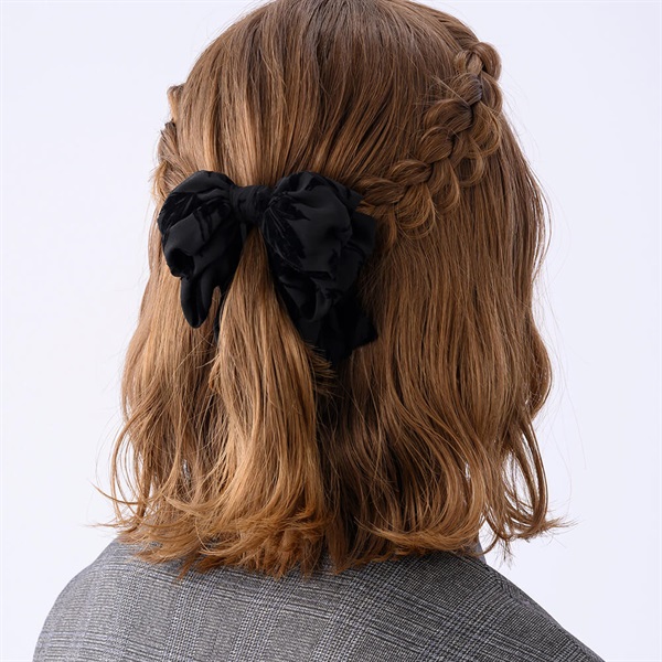 販路限定】フラッフィーリボン バナナクリップ(ブラック) | バナナ