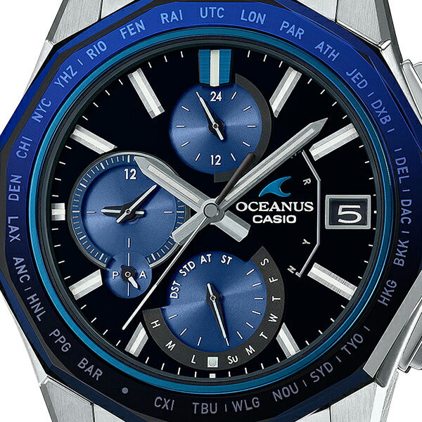 オシアナス マンタ 24面ファセットカット サファイアガラスベゼル OCW