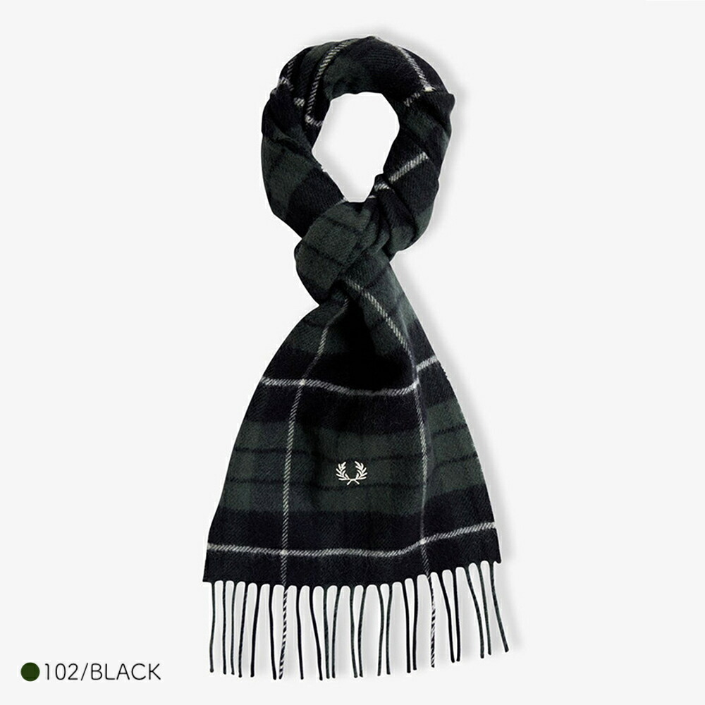 楽天市場】マフラー ユニセックス フレッドペリー ウール チェック