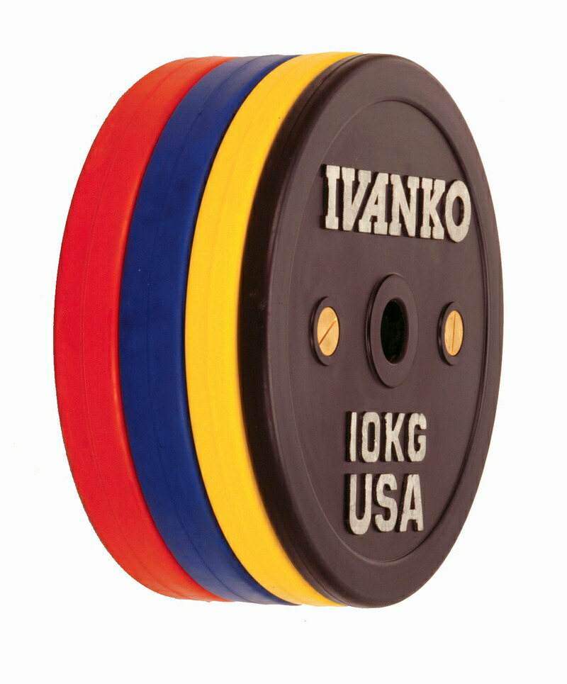 ① IVANKO イヴァンコ ラバー プレート15kg x 1枚 穴径50mm 楽天市場