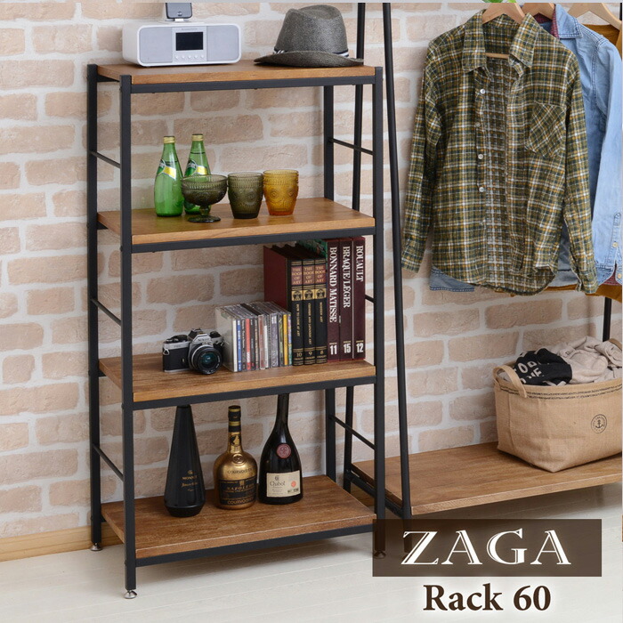 楽天市場】オープンラック 収納棚 ウッドラック 幅106cm 本棚 古材