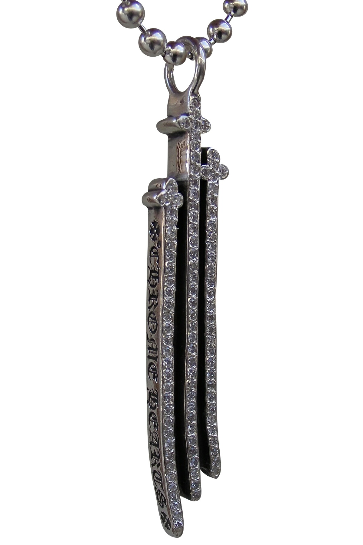 楽天市場】CHROME HEARTS 3 TRINKETS PENDANT PAVE DIAMOND クロム