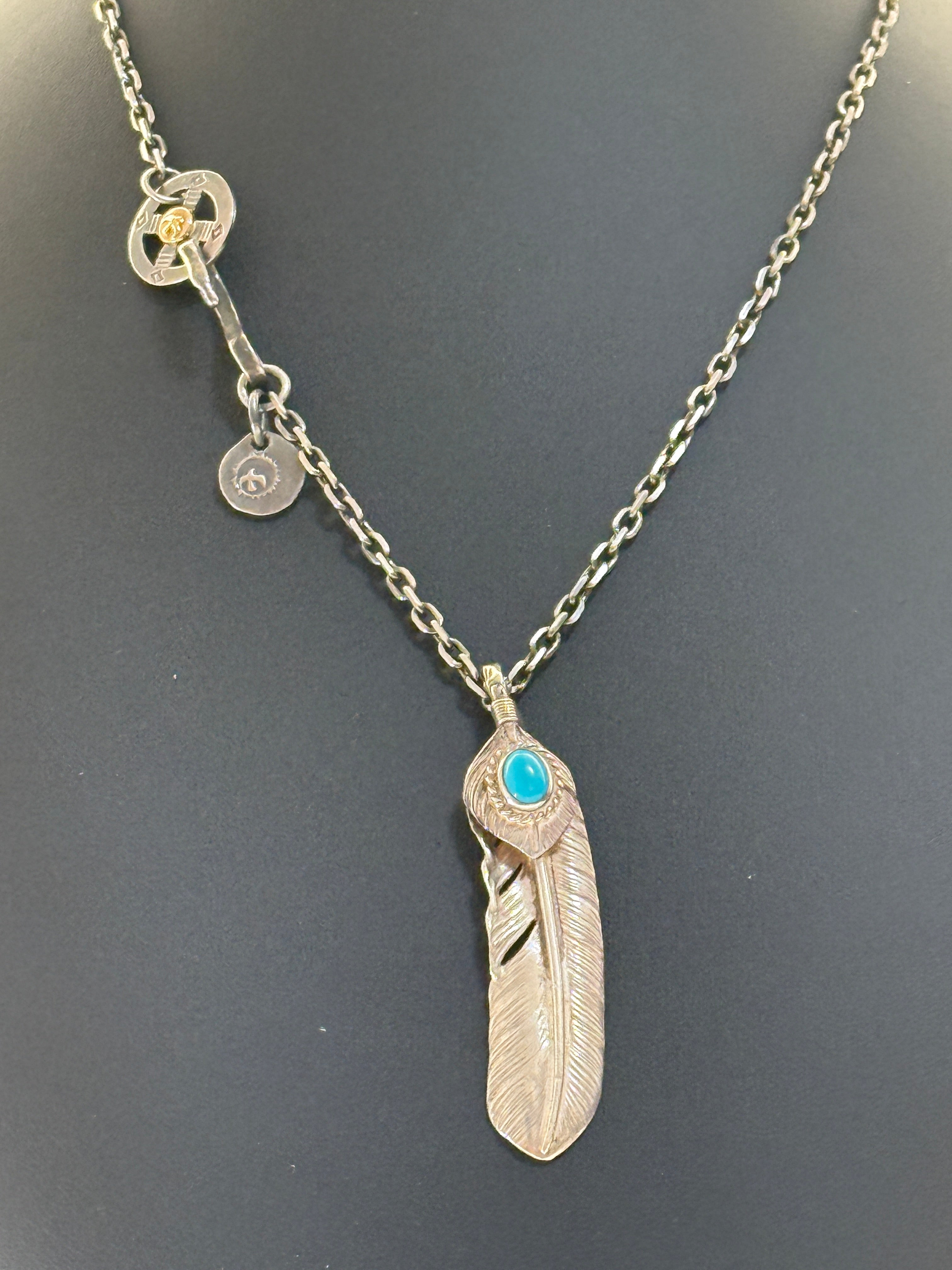 ゴローズ 上銀銀縄TQ特大フェザー（現行右）＋SVin太陽メタル小＋金