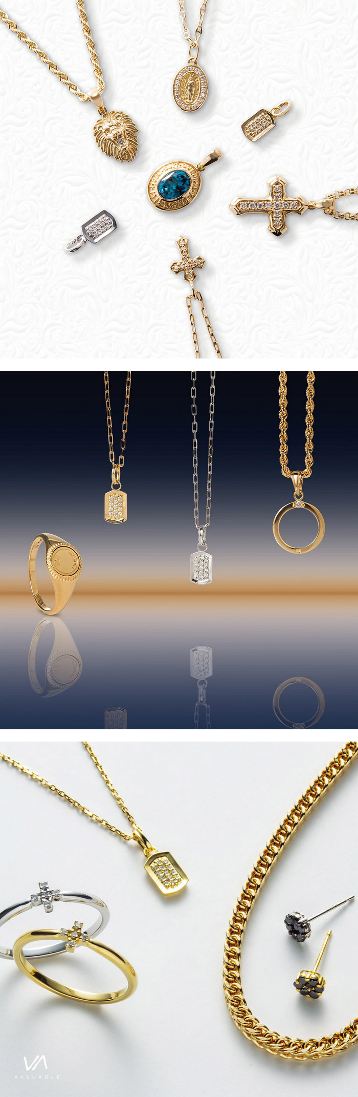 18金 メンズ ネックレス ダイヤモンド 18k 「マイクロ ドッグタグ