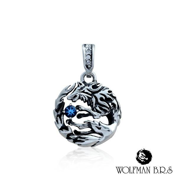 WOLFMAN B.R.S（ウルフマンBRS） ペンダントトップ ムーン ウルフ